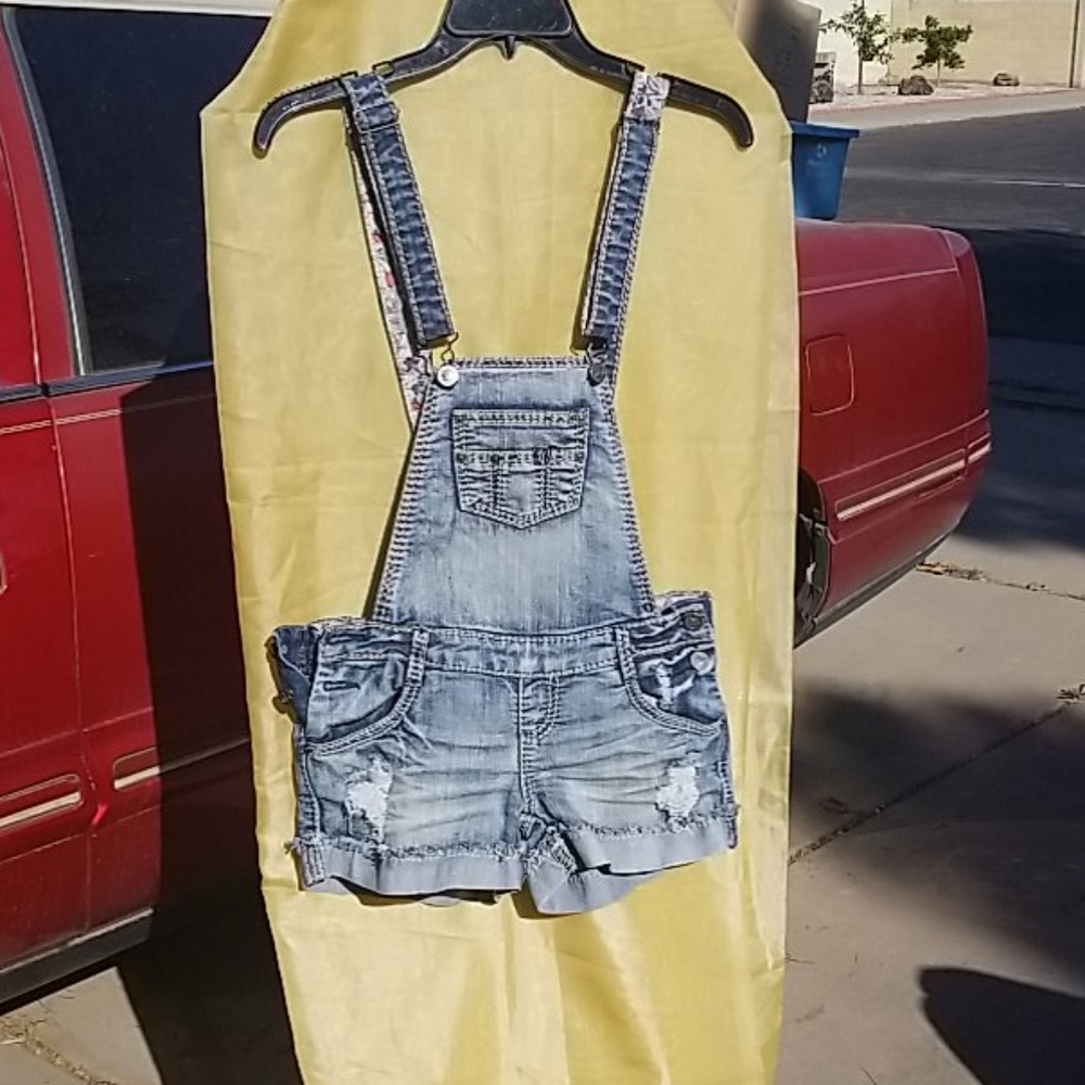 Denim Overall Shorts